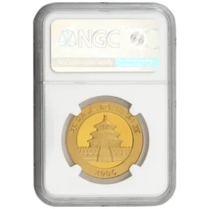 Alternative view of 2006 Chinese Panda 1oz Gold Coin – NGC MS67