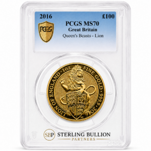 2016 Queen’s Beasts Lion of England Certified 1oz Gold Coin
