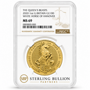 2020 Queen’s Beasts White Horse of Hanover Certified 1oz Gold Coin