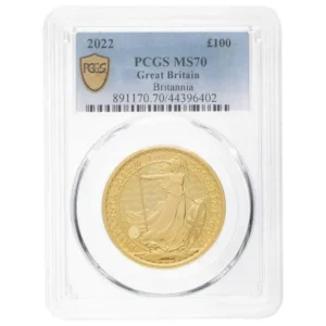 2022 UK Britannia 1oz Gold Coin – Graded MS70 (PCGS) copy