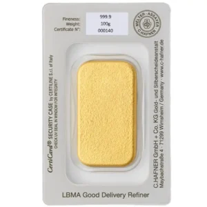 Alternative view of C.Hafner 100g Cast Gold Bar