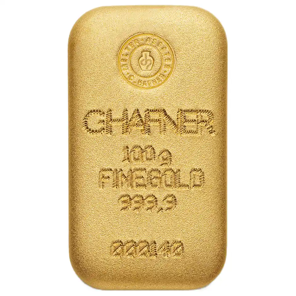 C.Hafner 100g Cast Gold Bar3