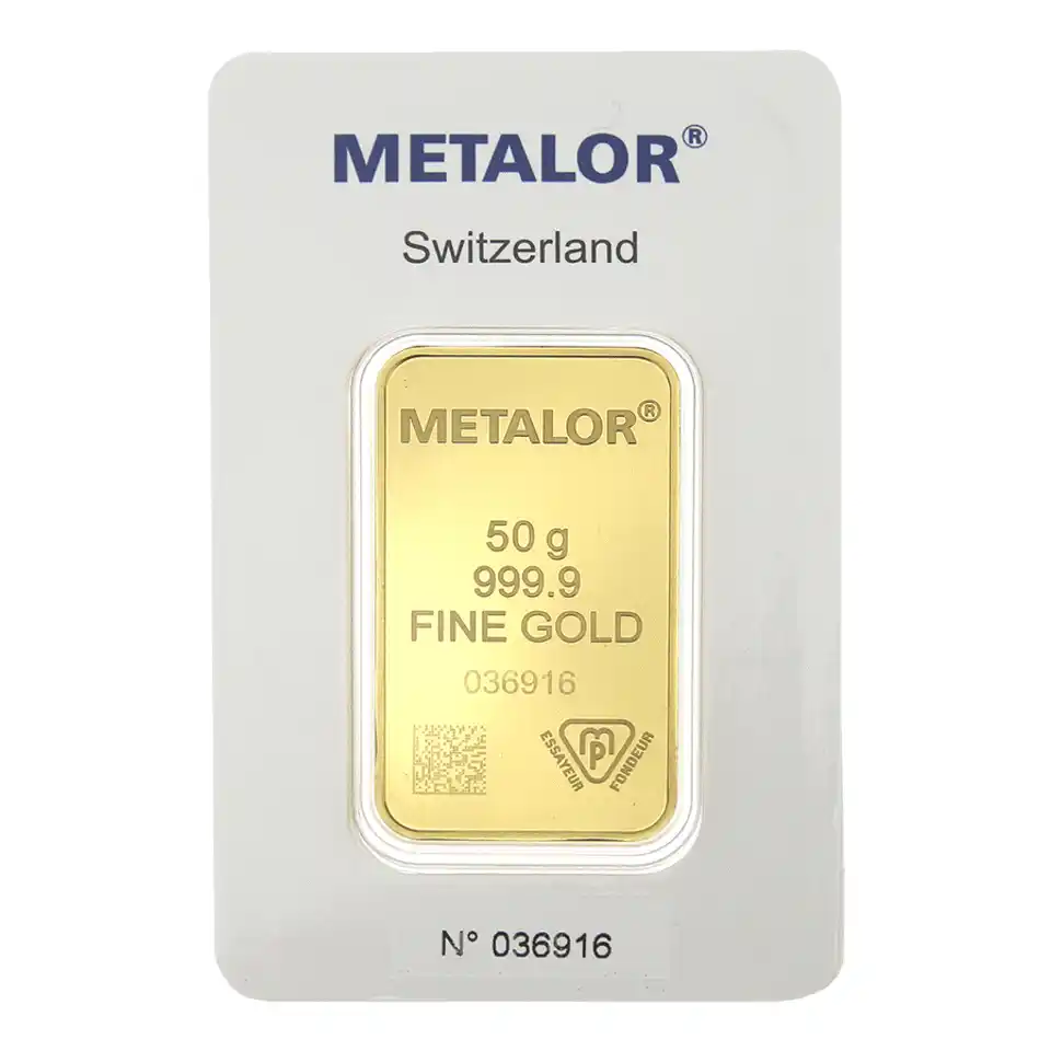 Metalor Stamped 50g Gold Bar1