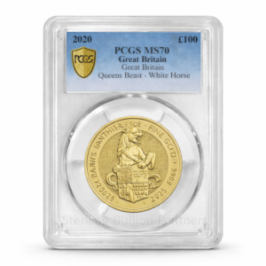 2020 Queen’s Beasts White Horse of Hanover 1oz Gold Coin MS66–MS70
