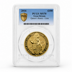 2016 Queen’s Beasts Lion of England Certified 1oz Gold Coin