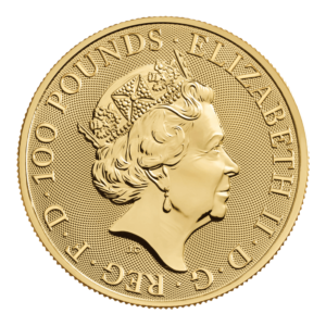 Alternative view of 2022 UK Tudor Beasts Lion of England 1oz Gold Coin