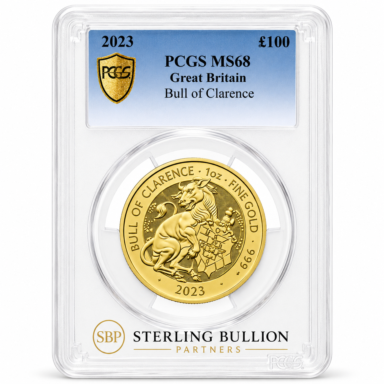 2023 Tudor Beasts Bull of Clarence Certified 1oz Gold Coin