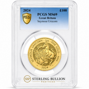 2024 Tudor Beasts Seymour Unicorn Certified 1oz Gold Coin