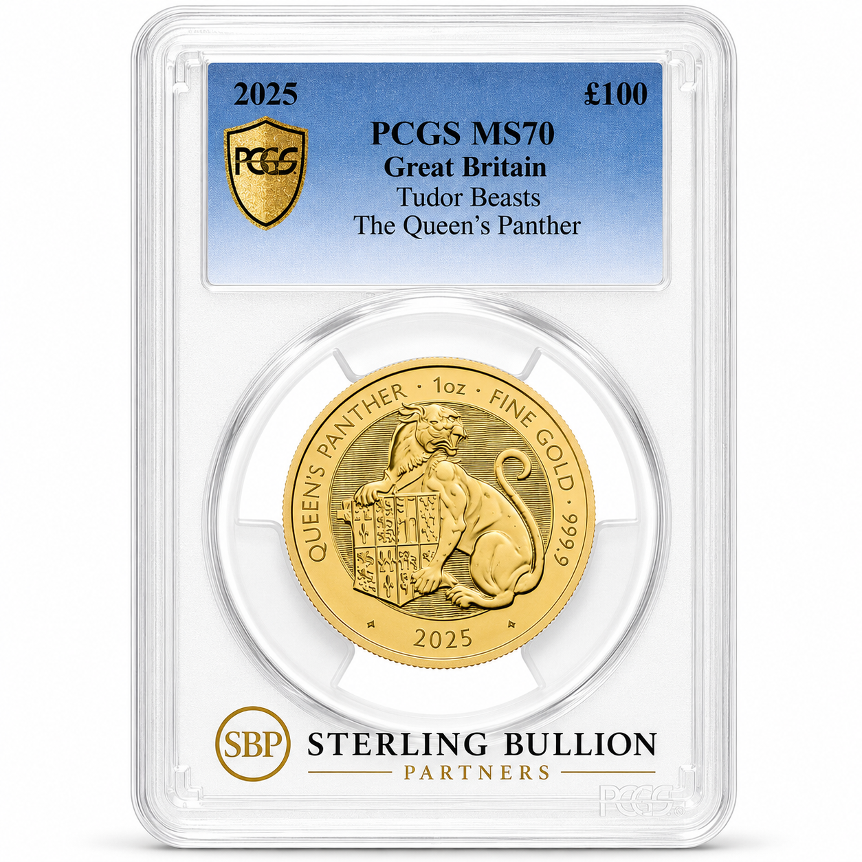 2025 Tudor Beasts Queen’s Panther Certified 1oz Gold Coin