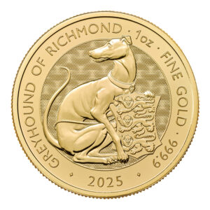 2025 UK Tudor Beasts Greyhound of Richmond 1oz Gold Coin
