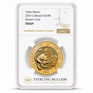 2026 Tudor Beasts Queen’s Lion Certified 1oz Gold Coin