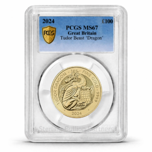 2024 UK Tudor Beasts Tudor Dragon 1oz Gold Coin MS66–MS70