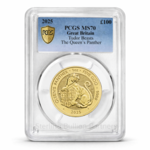 2025 UK Tudor Beasts Queen’s Panther 1oz Gold Coin MS66–MS70