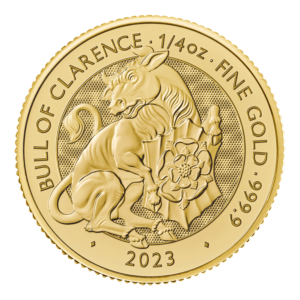 2023 UK Tudor Beasts Bull of Clarence 1/4oz Gold Coin