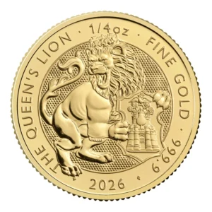 2026 UK Tudor Beasts Queen’s Lion 1/4oz Gold Coin