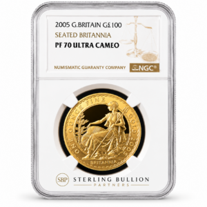 2005 G.Britian G£100 Sated Britannia PF70 Ultra Cameo