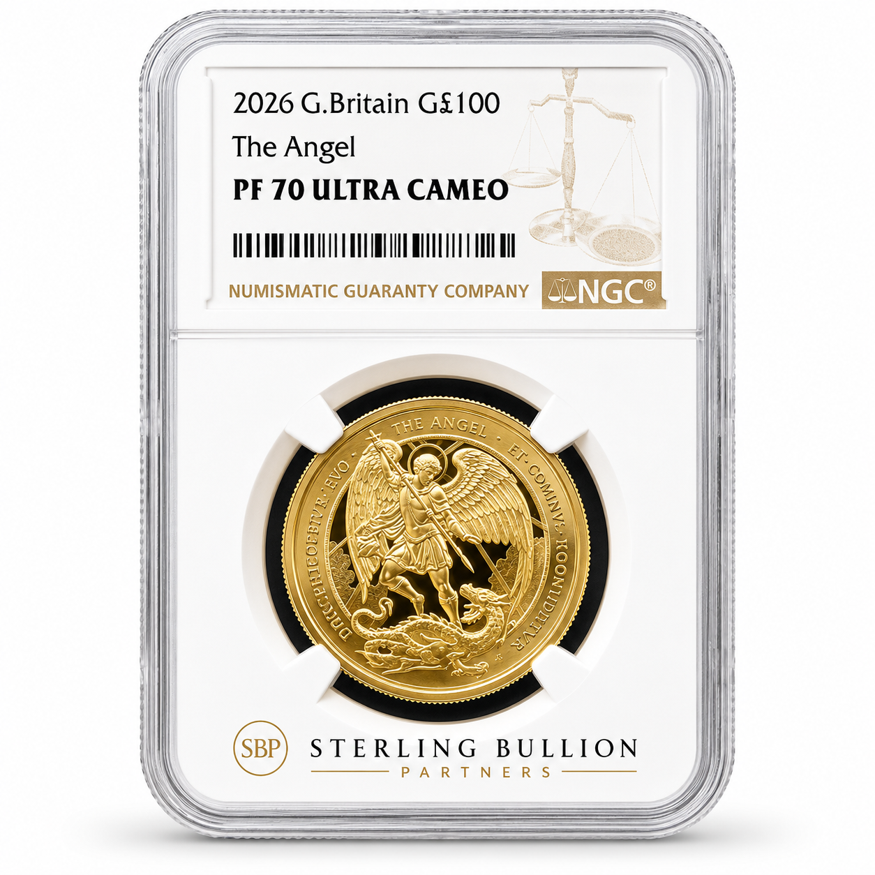2026 G.Britian G£100 The Angel PF70 Ultra Cameo