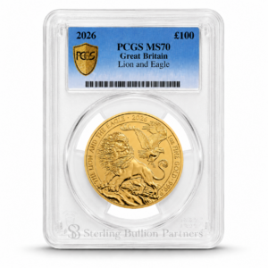 2026 Lion & Eagle 1oz Gold Coin graded MS66–MS70 by PCGS