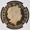 2008 Queen Elizabeth I 450th Anniversary £5 Gold Proof NGC PF70 Ultra Cameo CU1