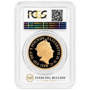 2017 King Canute £5 Gold Proof PCGS PR70DCAM Back