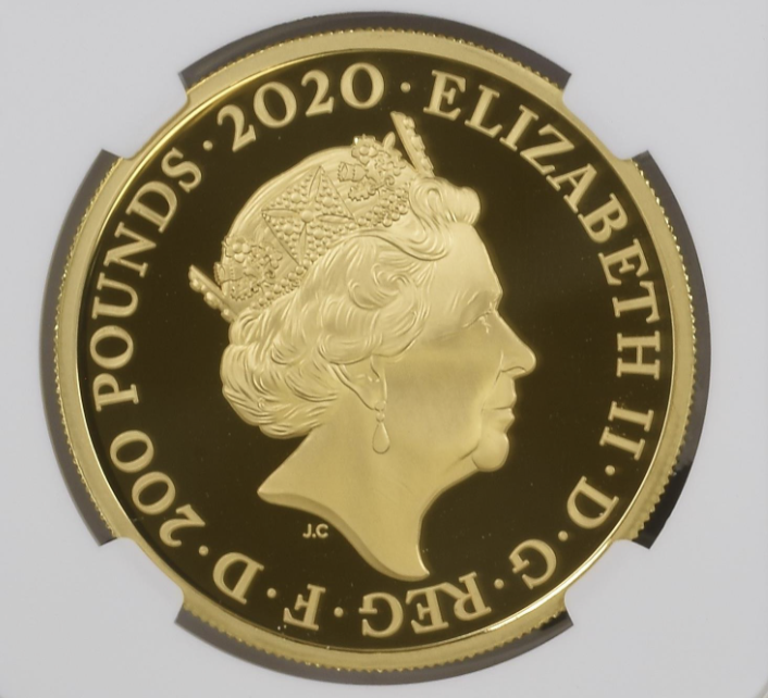2020 David Bowie £200 Two-Ounce Gold Proof NGC PF70 Ultra Cameo CU1