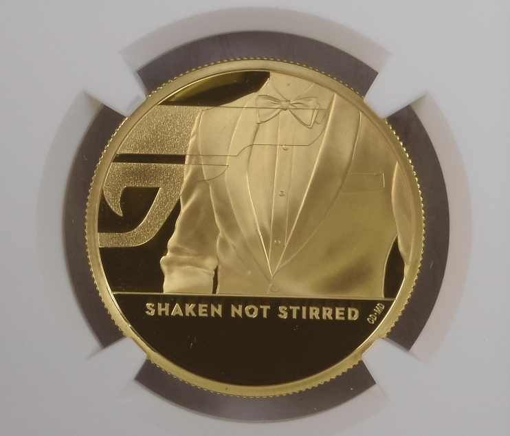 2020 James Bond Shaken Not Stirred £100 1oz Gold Proof – NGC PF70 Ultra Cameo CU1