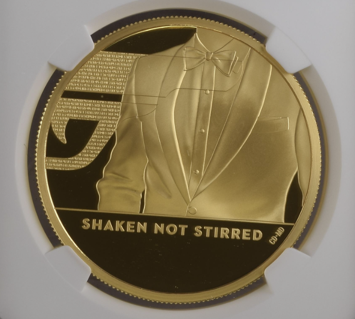 2020 James Bond Shaken Not Stirred £200 2oz Gold Proof NGC PF70 Ultra Cameo CU1