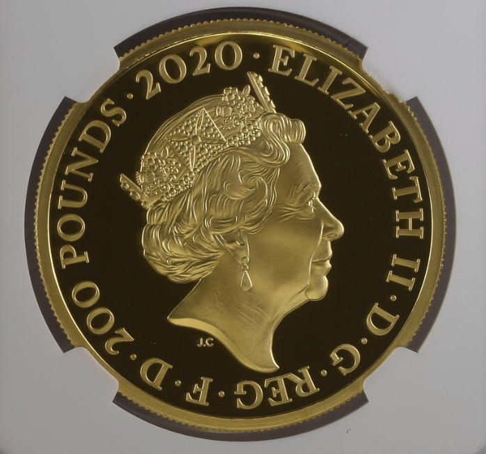 2020 James Bond Shaken Not Stirred £200 2oz Gold Proof NGC PF70 Ultra Cameo CU2