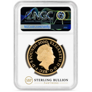 2020 King George III £5 Gold Proof NGC PF70 Ultra Cameo Back