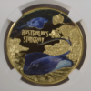 2021 Niue Australia’s Stingray 1oz Gold Proof selectively coloured design