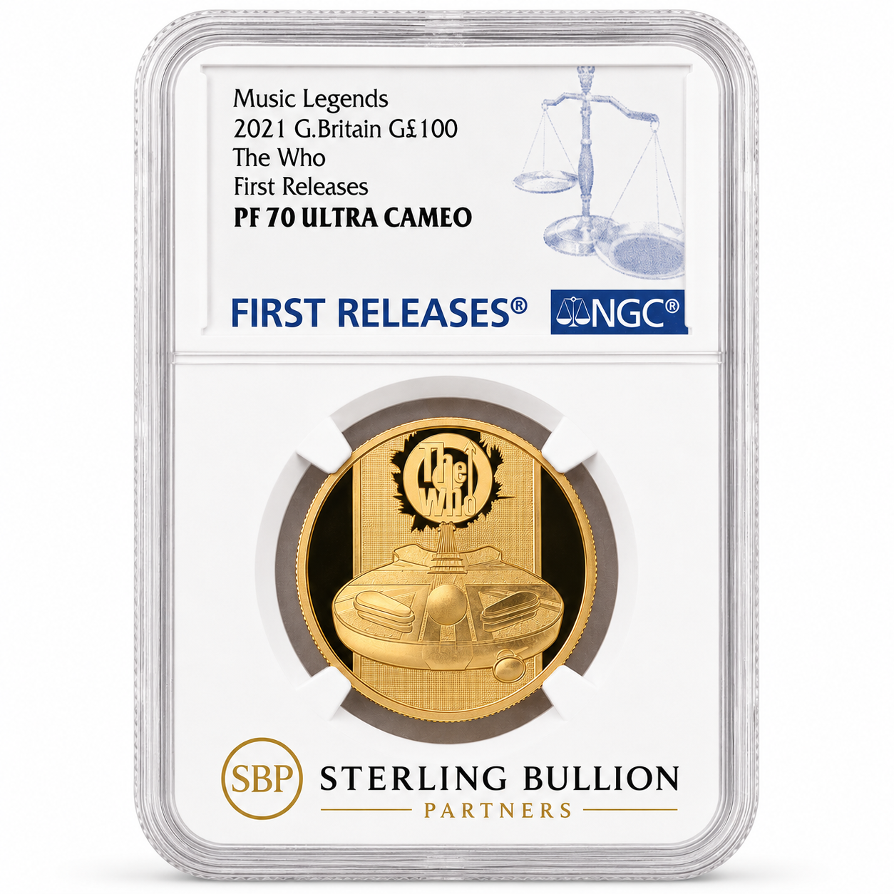 2021 The Who 1oz Gold Proof NGC PF70 Ultra Cameo First Releases