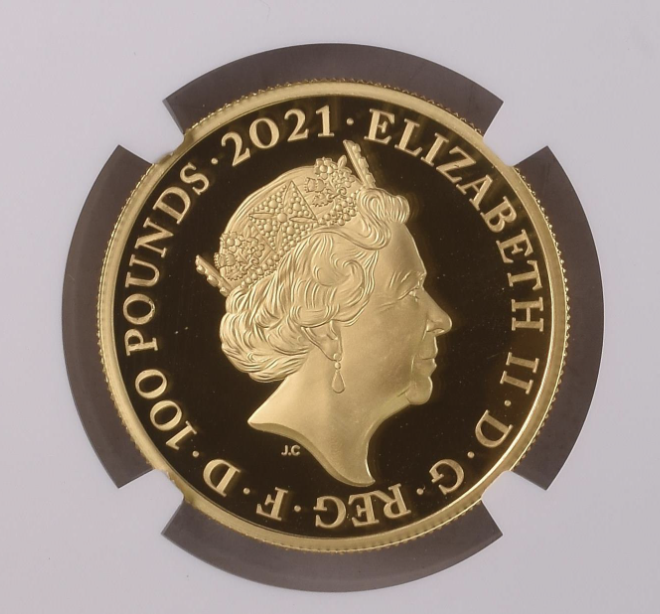 2021 The Who 1oz Gold Proof Queen Elizabeth II obverse by Jody Clark1