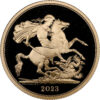 2023 King Charles III Coronation Five-Sovereign Gold Proof St George and the Dragon reverse1