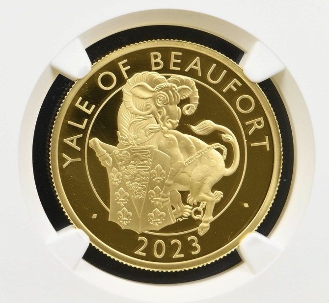 2023 Royal Tudor Beasts Yale of Beaufort 1oz Gold Proof NGC PF70 Ultra Cameo CU1