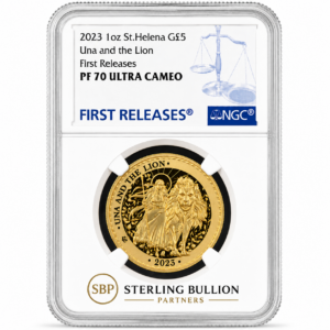 2023 St Helena Una and the Lion 1oz Gold Proof NGC PF70 Ultra Cameo First Releases