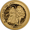 2023 St Helena Una and the Lion 1oz Gold Proof reverse by Glyn Davies