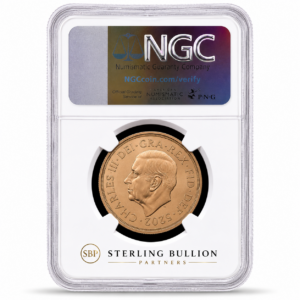 2025 Royal Arms Five-Sovereign Gold Coin NGC MS70 Matte First Releases1