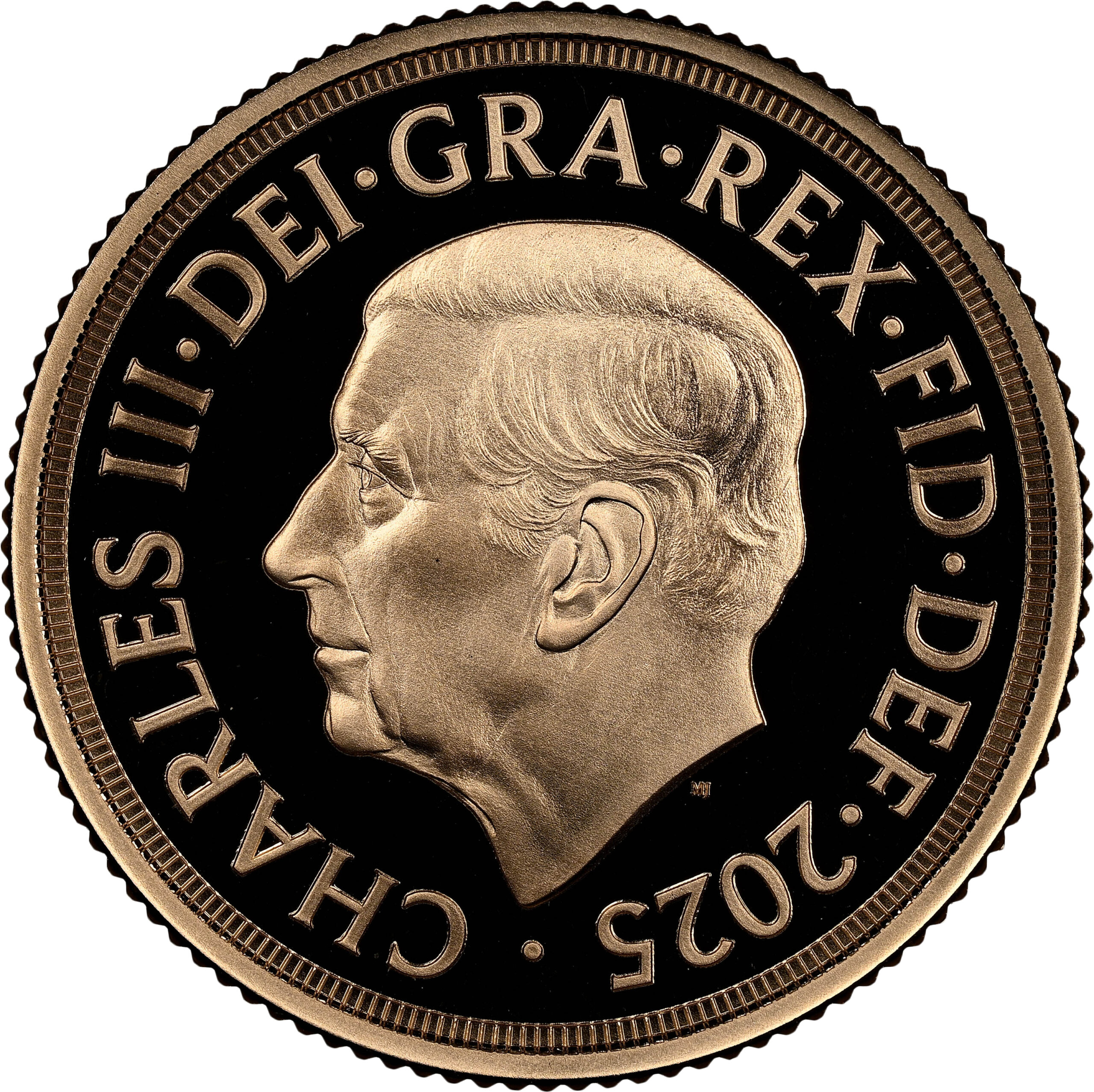2025 Royal Arms Sovereign Gold Proof King Charles III obverse by Martin Jennings1