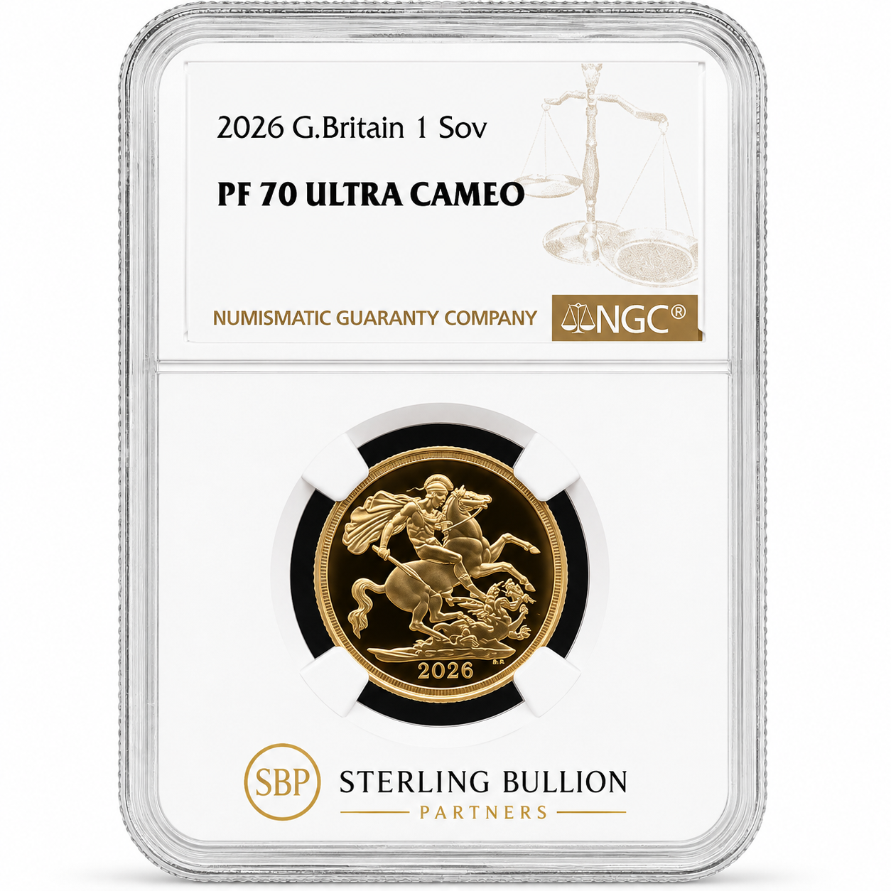 2026 Full Sovereign Gold Proof Coin NGC PF70 Ultra Cameo