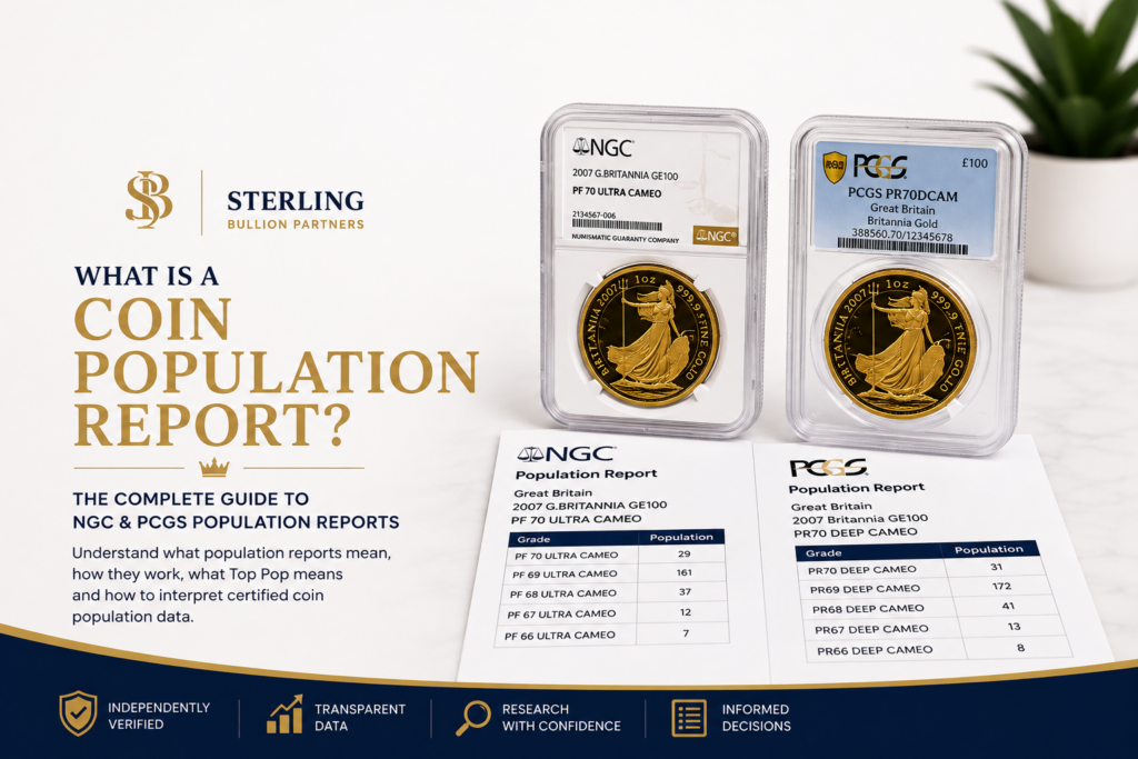 What is a coin population report image